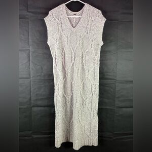 Free People Chunky Knit Wool Blend Midi Sweater Dress Small
